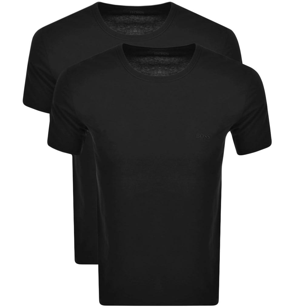 Alternative Image for ProductBOSS 2 Pack Crew Neck T Shirts Black1